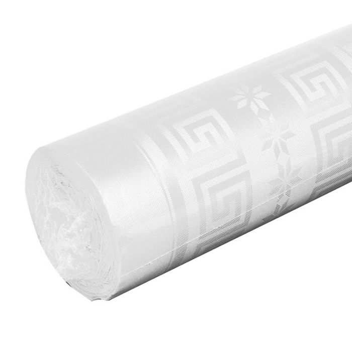 Nappe en papier damassé - 25 m - Blanc