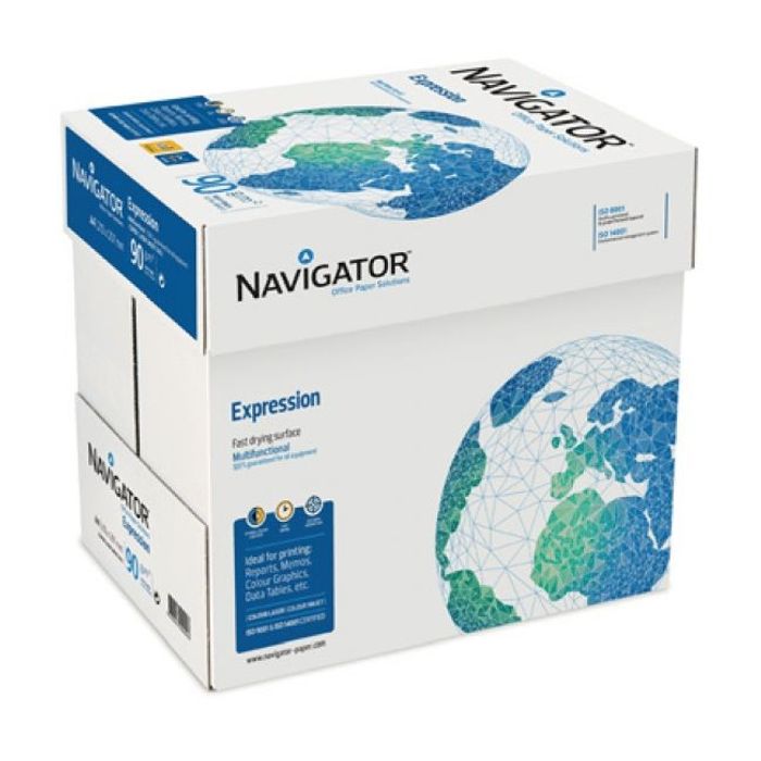 Navigator Expression - Papier blanc - A4 (210 x 297 mm) - 90 g/m² - 2500  feuilles (carton de 5 ramettes) Pas Cher