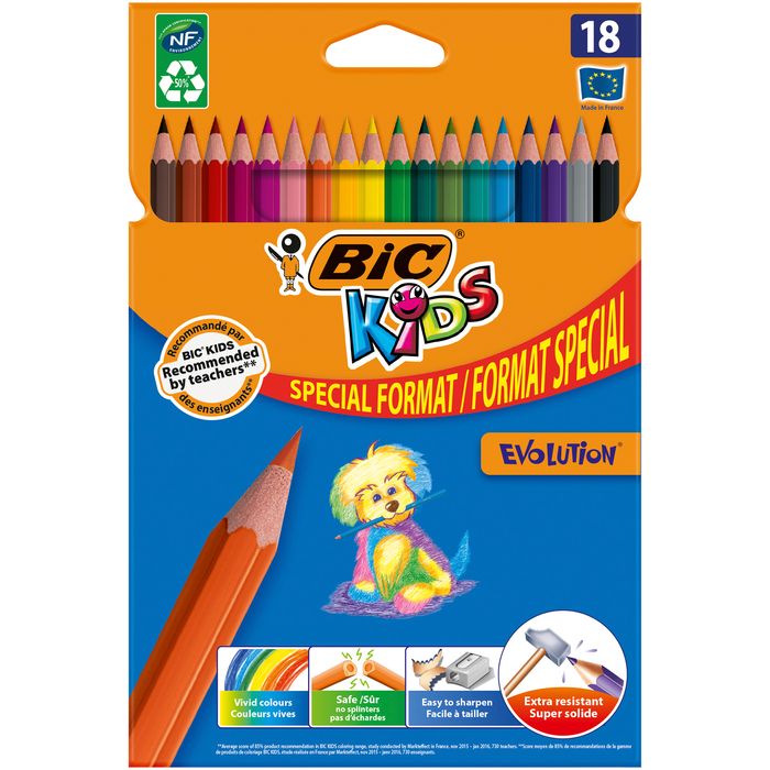 BIC Crayon feutre Feutres de coloriage Kid Couleur 24 pièces 0.8