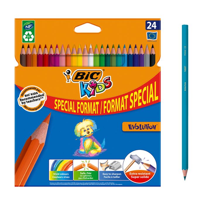 BIC KIDS Crayons de couleur triangulaires Evolution Triangle - Achat/Vente  BIC 5103137
