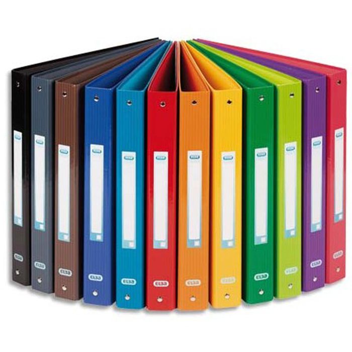 OXFORD Classeur à fiches Color Life en carte pelliculée 2 anneaux. Dos  3,5cm. Format A6. Coloris assortis