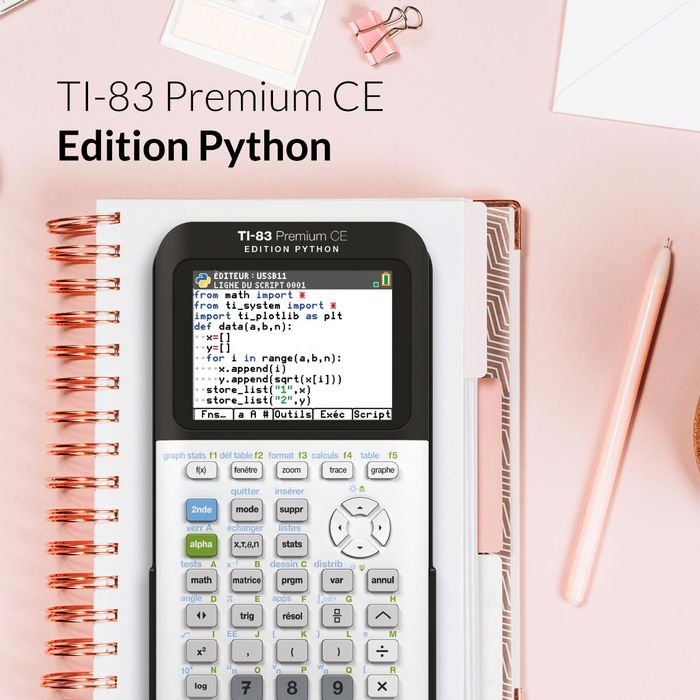 Calculatrice graphique TI83 Premium Edition Python Pas Cher Bureau
