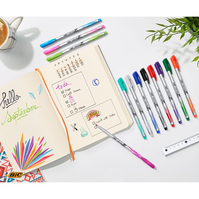 Kit Coloriage BIC Intensity 60 Pièces - Feutres, Feutres Fins, Crayons + 2 Cahiers Anti-Stress Pour Adultes
