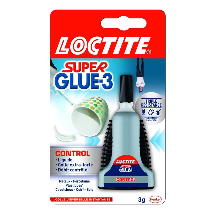 Loctite Colle liquide extra-forte Super Glue 3 - Tube 3g - Colles