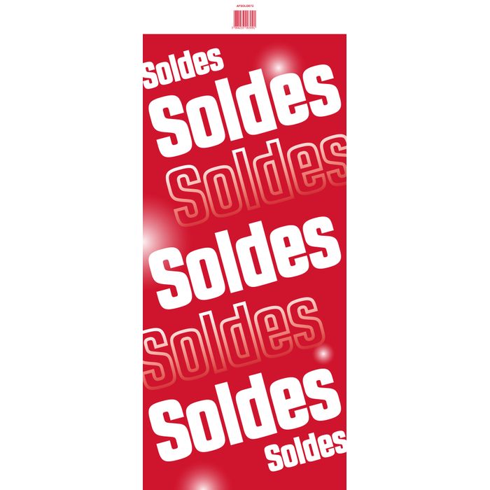Logistipack - Affiche SOLDES - 72 x 30 cm Pas Cher