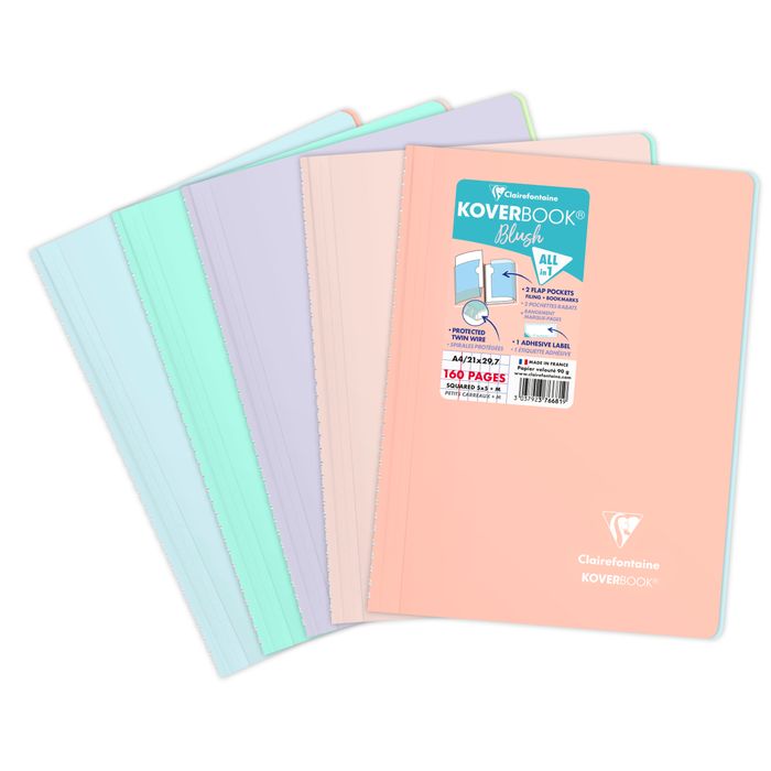 Clairefontaine Koverbook - Cahier Polypro A4 - 160 pages - petits