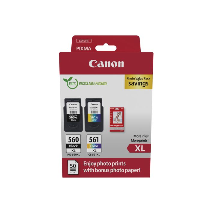 Canon PG-560XL Cartouche Encre Noire Authentique Haut Rendement - Jusqu'à 400 Pages A4 Pour PIXMA TS