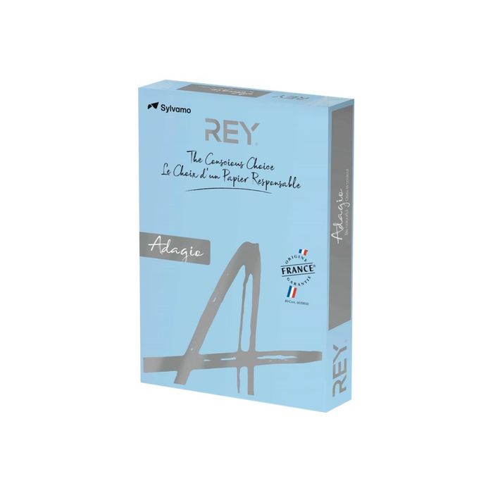 3368220089470-Rey Adagio - Papier couleur - A3 (297 x 420 mm) - 80 g/m² - Ramette de 500 feuilles - bleu -Angle droit-0