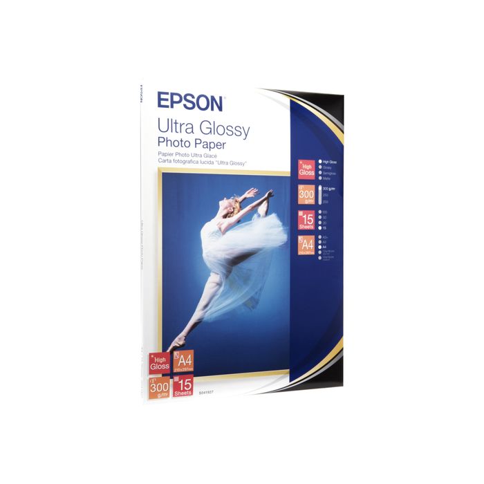 Epson - Papier photo brillant - A4 - 300 g/m² - 15 feuilles Pas