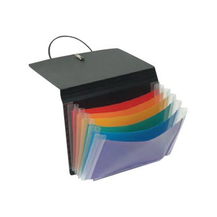 Trieur extensible 8 compartiments avec classeur Rainbow Class – Viquel