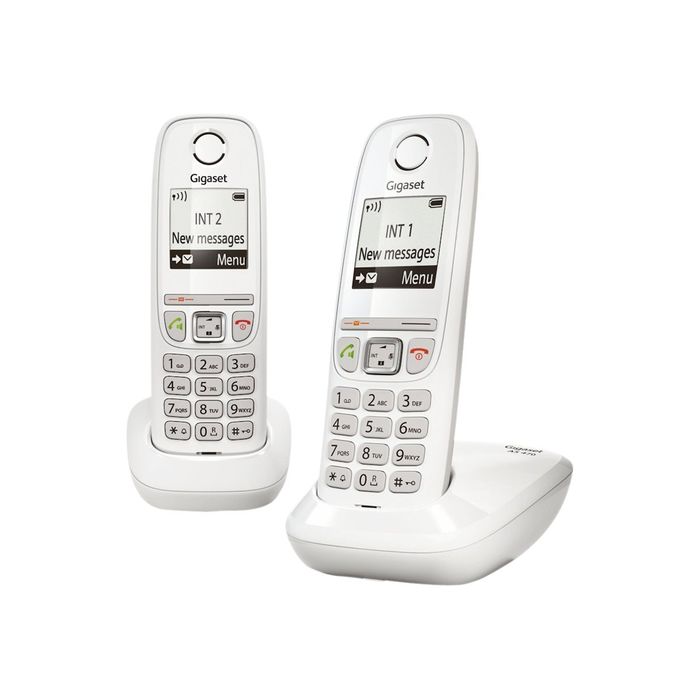 Gigaset AS470 Duo - téléphone sans fil + combiné supplémentaire - blanc Pas  Cher