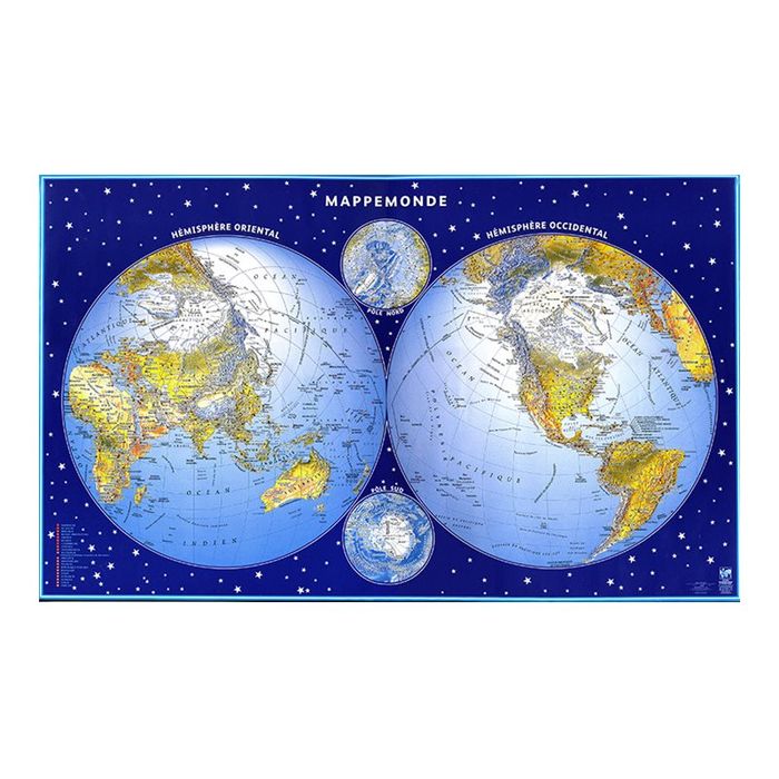 Viquel - Sous-main Planisphère - 59,8 x 36,5 cm Pas Cher