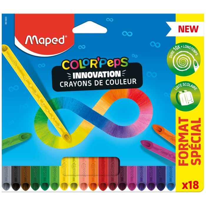 Pochette de 12 crayons de couleur INFINITY - Inovant - Triangulaire
