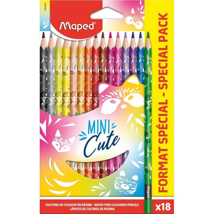 24 crayons de couleur - Coloriage - Dessin - Résistant - Maped