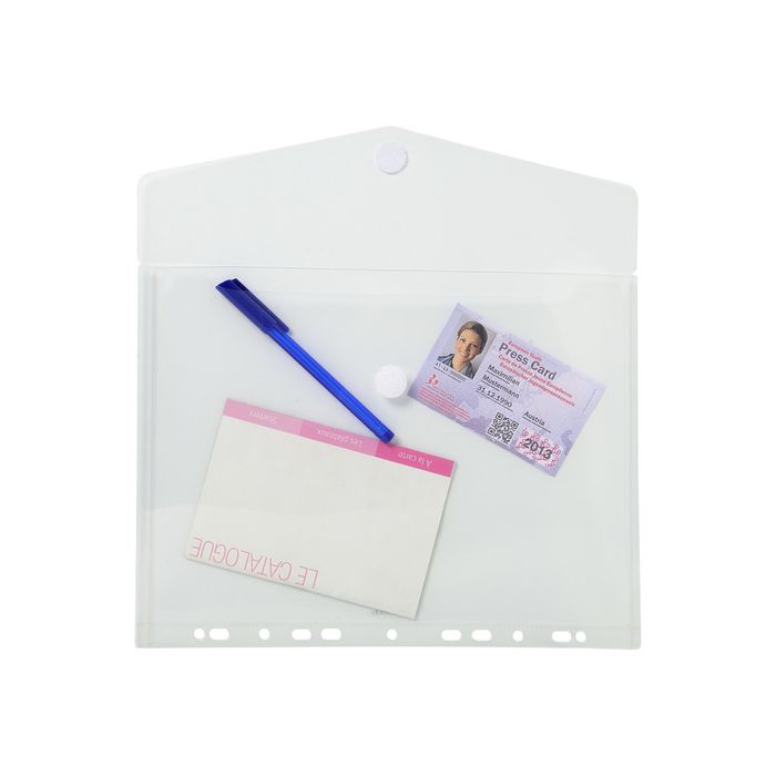 Exacompta - 5 Pochettes enveloppes perforées à scratch - A4 - transparentes  Pas Cher