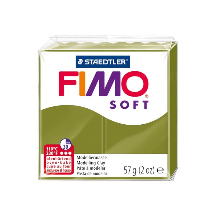 Pâte Fimo Soft- vert olive - 57G Pas Cher