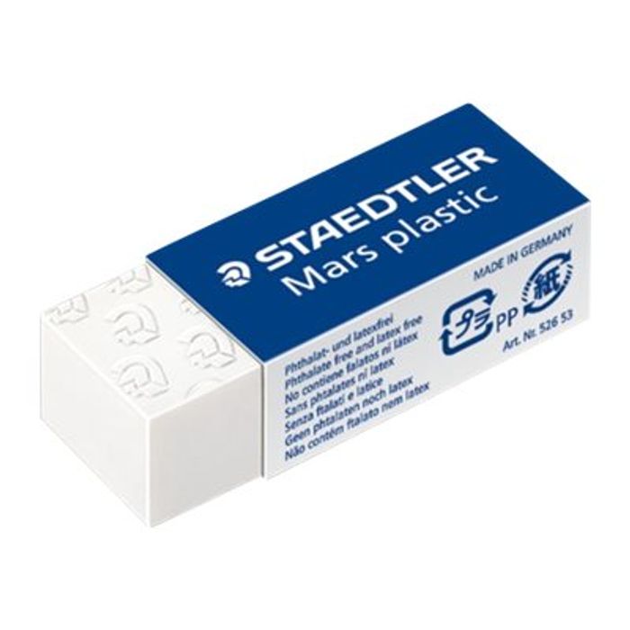 Gomme Mars plastic mini Staedtler - Gomme blanche pas cher