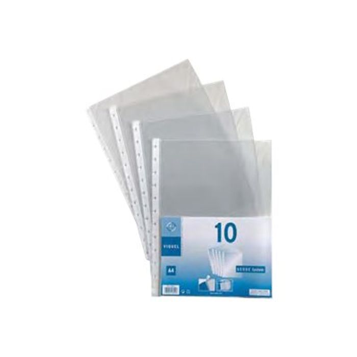 Pochettes transparentes perforées cristal - A4 - 0,05 mm