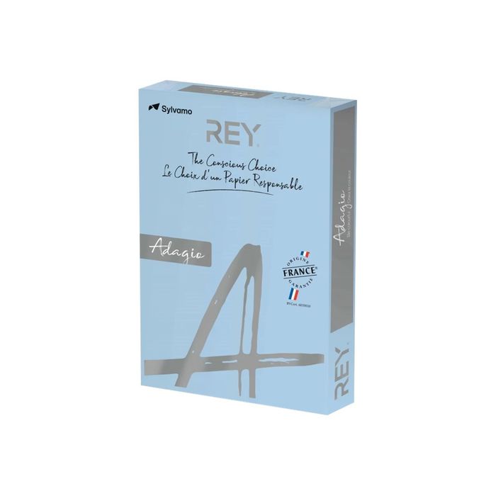 0000000122559-Rey Adagio - Papier couleur - A3 (297 x 420 mm) - 80 g/m² - Ramette de 500 feuilles - bleu -Angle droit-0