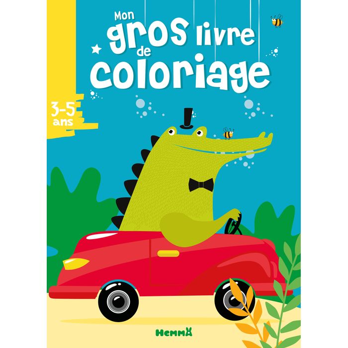 Mon gros livre de coloriage - Croco voiture Pas Cher