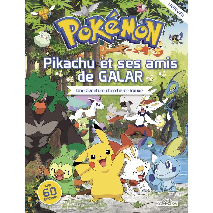 Pokémon - Coloriages cherche-et-trouve - Pikachu à Galar - Avec