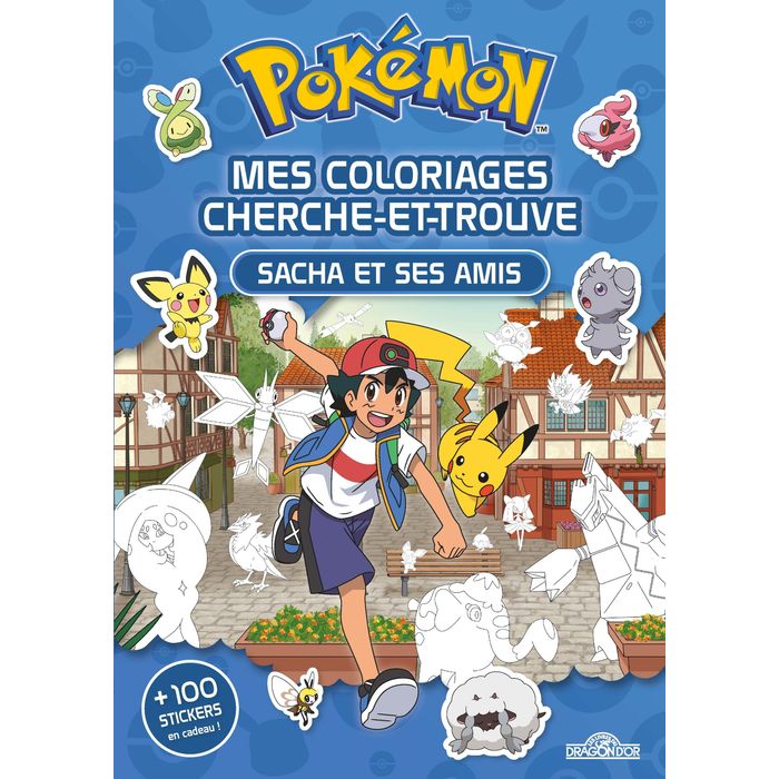 Mes coloriages cherche-et-trouve Pokémon - Sacha et ses amis. +