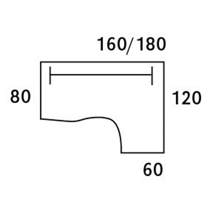 2012348122151-Bureau compact à droite IDRA - L180 cm - Pieds anthracite - plateau imitation Erable (Pieds de renfort obligatoire à rajou--3