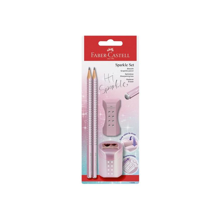 Faber-Castell Sparkle Boîte Métal 12 Crayons De Couleur - Couleurs Scintillantes Et Ergonomiques