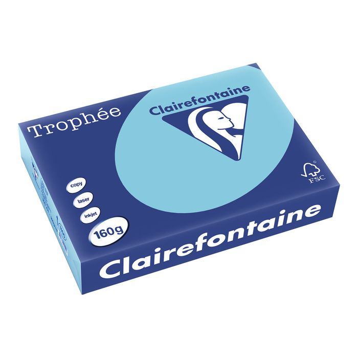 3329680110500-Clairefontaine Trophée - Papier couleur - A4 (210 x 297 mm) - 160 g/m² - Ramette de 250 f-Angle gauche-0