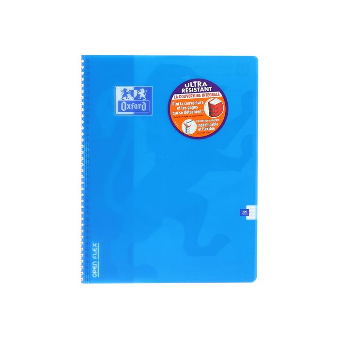 OXFORD Cahier spirale Lagoon 24x32 100 pages 90g Seyès. Couverture polypro  assorties