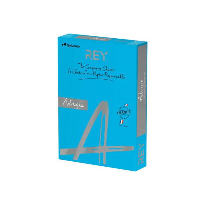 3368220089579-Rey Adagio - Papier couleur - A3 (297 x 420 mm) - 80 g/m² - Ramette de 500 feuilles - bleu-Angle droit-0
