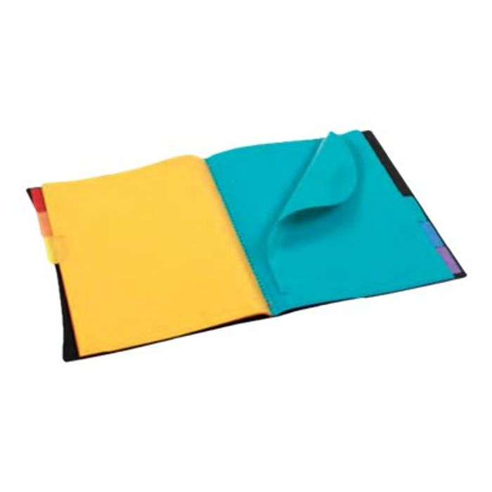 Trieur viquel rainbow pastel pour sac a dos 6 compartiments polypropylene a4  25x33x35cm coloris bleu