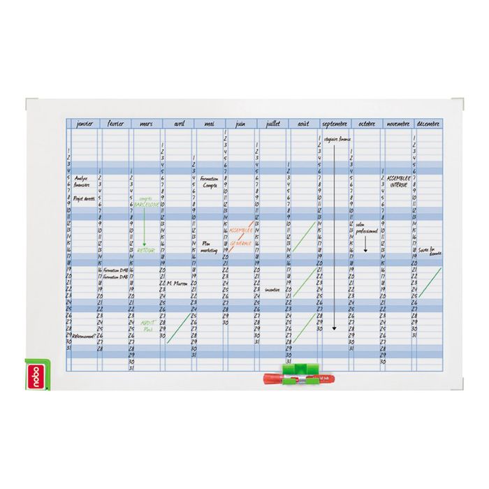 Tableau pour Planning annuel et mensuel - 900 x 600 mm MAUL