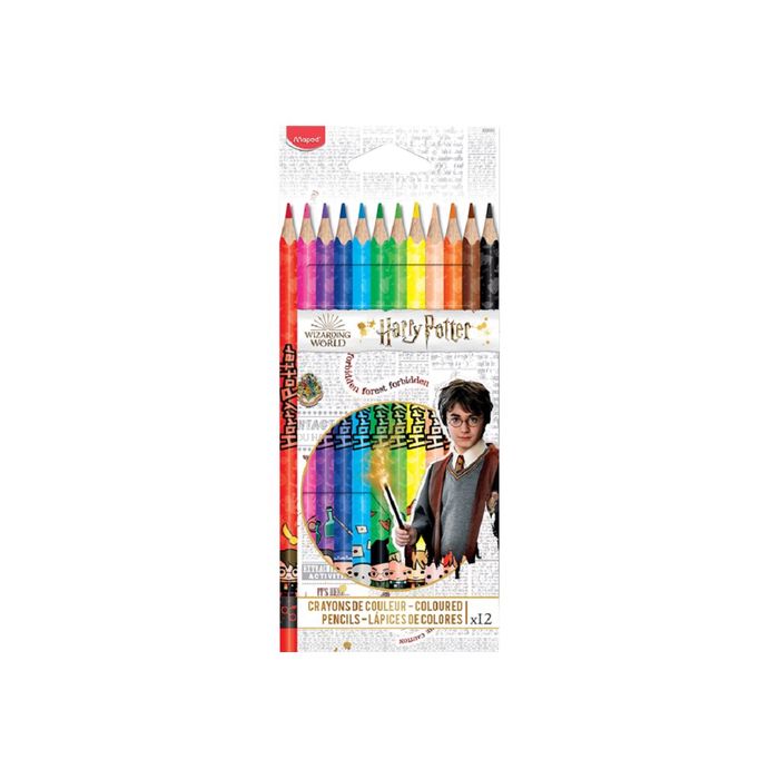 Maped Color'Peps Harry Potter - 12 Crayons de couleur - couleurs vives  assorties Pas Cher