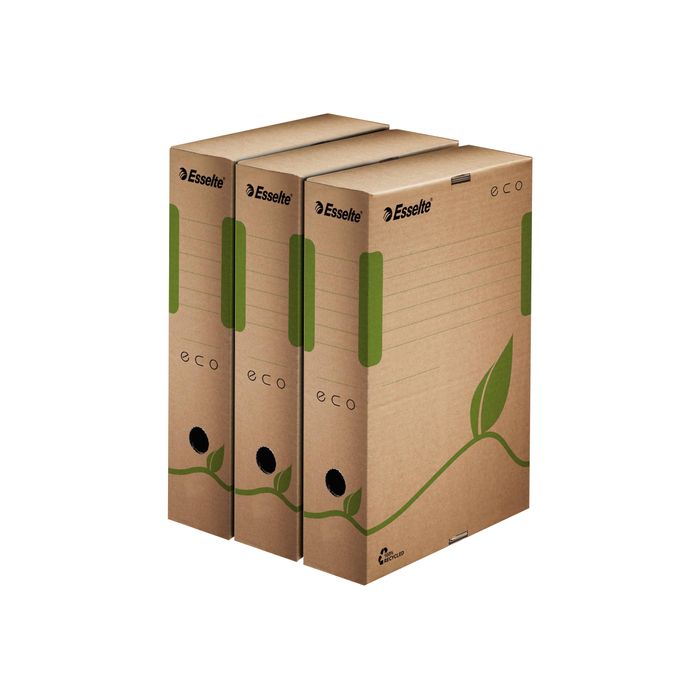 Esselte Eco - 25 boîtes archives - dos 8 cm - marron 100% recyclé