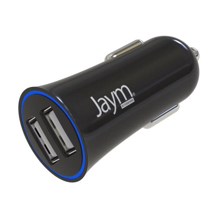 JAYM - Chargeur allume cigare pour voiture - 2 USB - noir Pas Cher