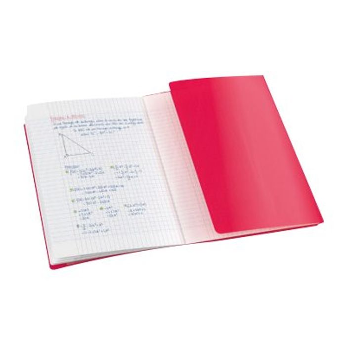 Cahier Oxford easybook 24x32cm petits carreaux 5mm margés 96 pages agrafées  couverture polypro coloris assortis sur
