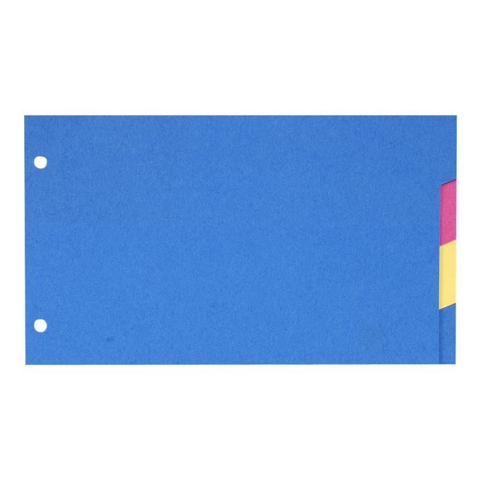 Intercalaires pour fiches bristol carte lustrée 225g/m2 4 positions -  100x150mm/ Pce