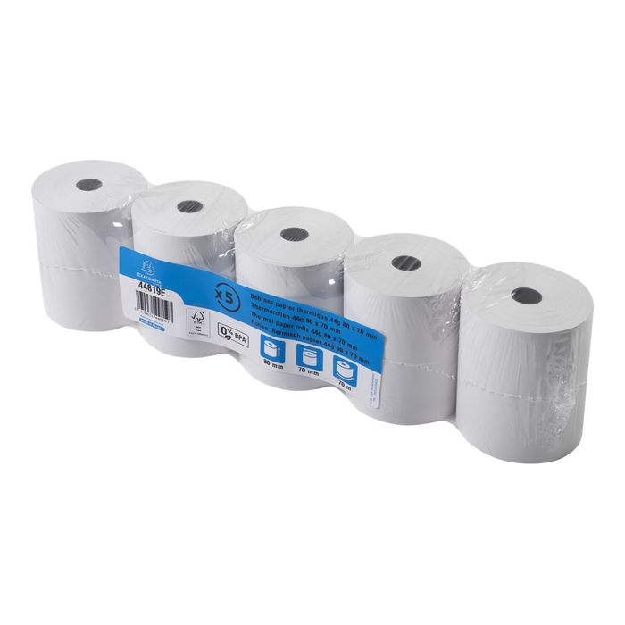 Exacompta - 5 Bobines caisses - papier thermique 80 x 70 x 12 mm - sans  Bisphénol A Pas Cher