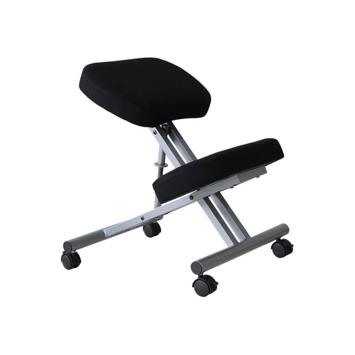 Vinsetto - Tabouret ergonomique - siège assis à genoux - chaise à genoux  grand confort - bois bouleau polyester gris