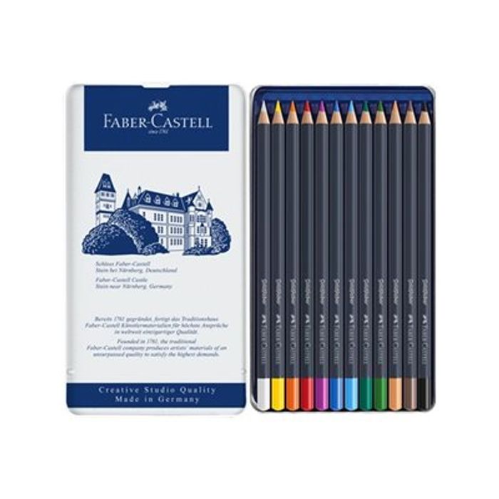 Faber-Castell Goldfaber - 12 Crayons de couleur - couleurs assorties Pas  Cher