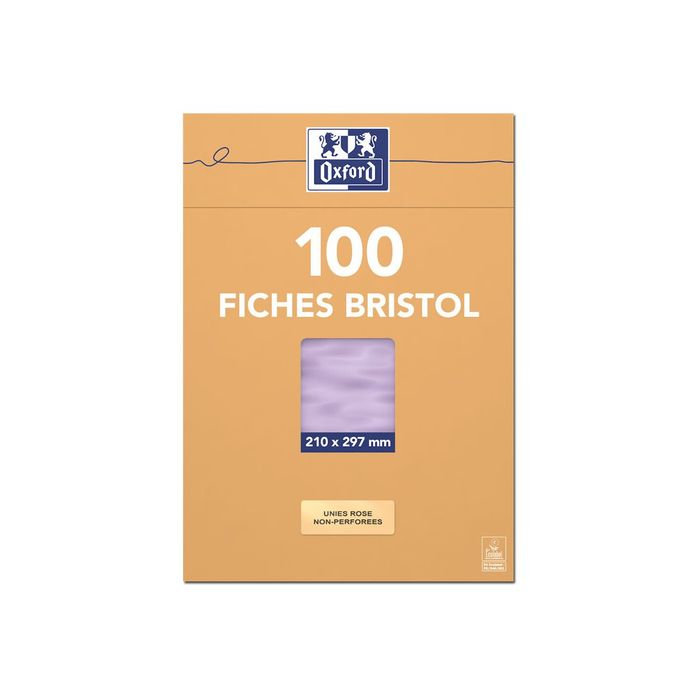 100 Fiches Bristol Blanches Unies Non Perforées 12,5X20Cm 10503E pas cher