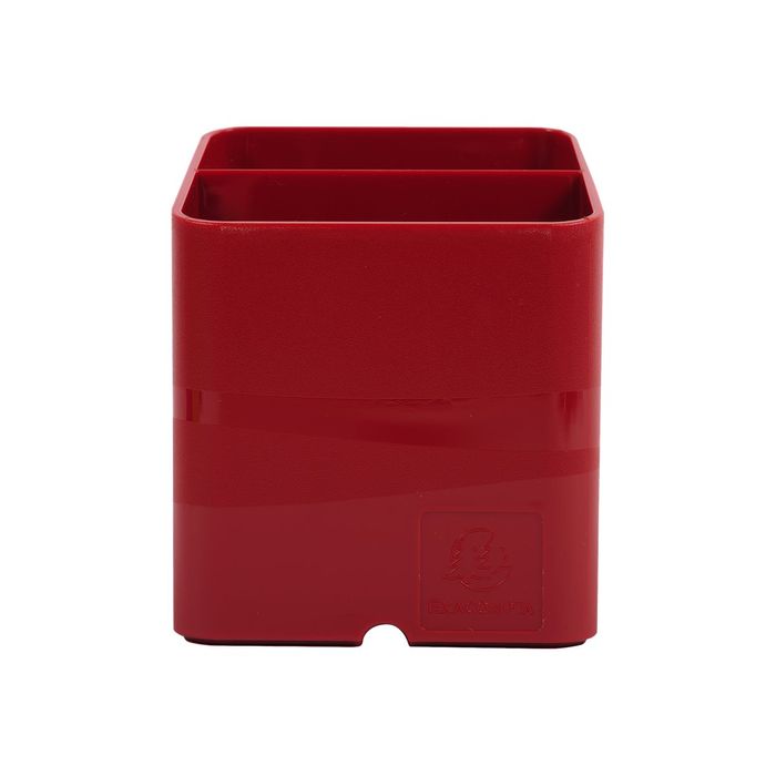 9002493099449-Exacompta Pen-Cube - Pot à crayons rouge-Avant-0