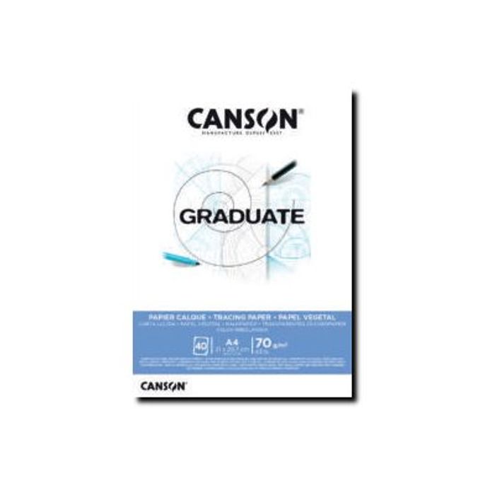 Canson Graduate Tracing - Bloc papier calque - A4 - 70 gr Pas Cher