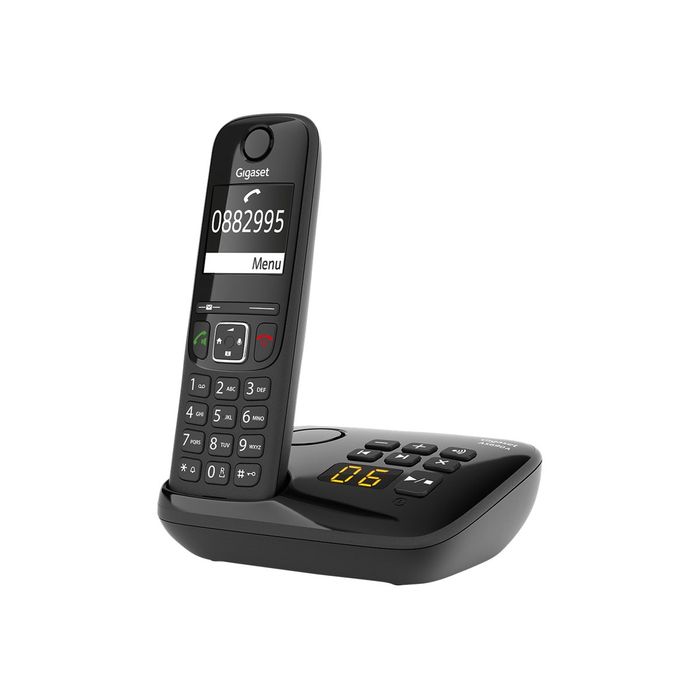 Gigaset AS690A Duo - téléphone sans fil + combiné supplémentaire - avec  répondeur - noir Pas Cher