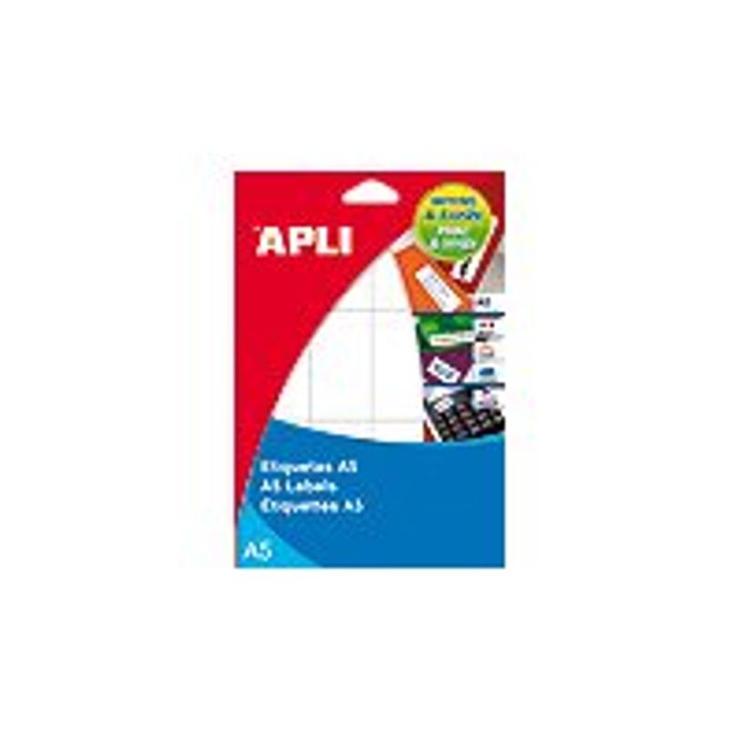 8410782018667-APLI PAPER - Adhésif permanent - blanc - 19 x 40 mm 525 étiquette(s) (15 feuille(s) x 35) étiq-P_45_1-0
