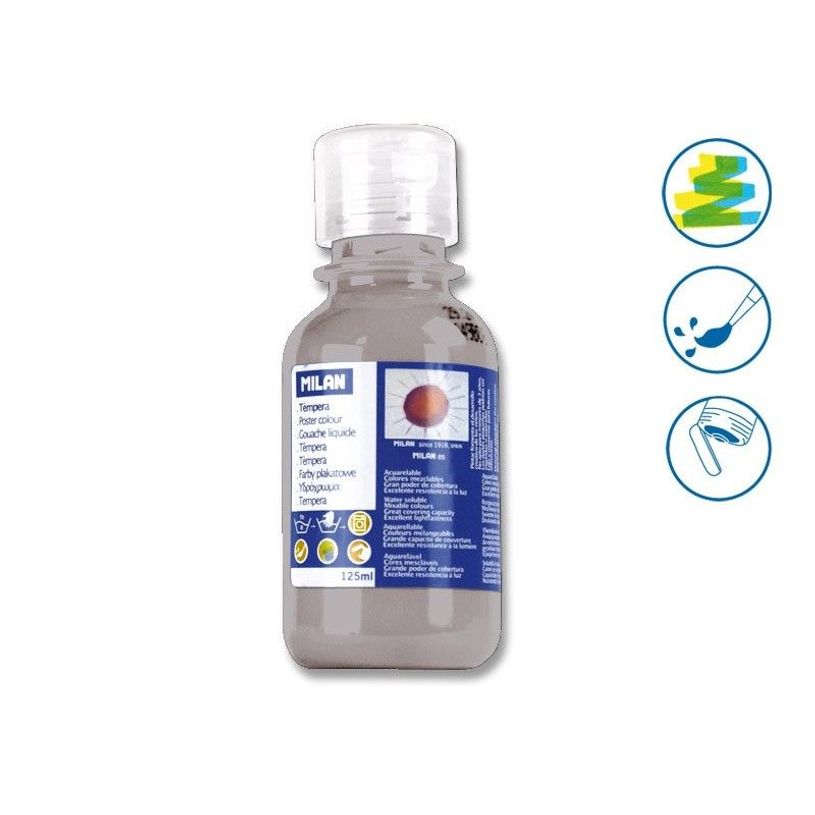 8411574013815-MILAN - Peinture - peinture à tempera - liguide - argent métallisé - 125 ml-P_569_3-0