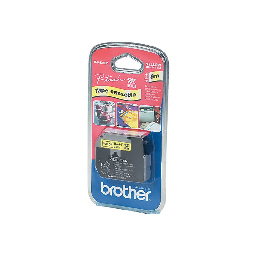 4977766625135-Brother MK621BZ - Ruban d'étiquettes papier auto-adhésives - 1 rouleau (9 mm x 8 m) - fond noi-P_621_1-1
