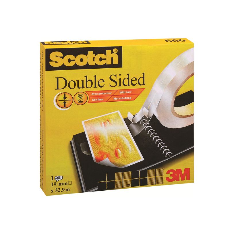 0021200726576-Scotch 666 - Ruban adhésif double face avec protecteur - 19mm x 33m-P_666_1-0