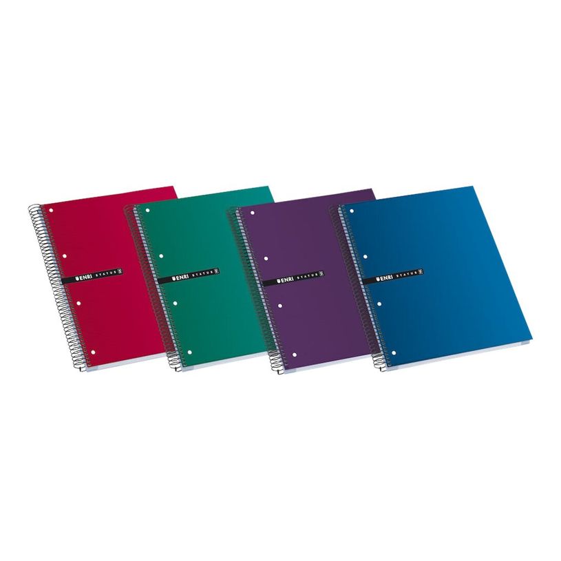 8412771022327-ENRI STATUS A4+ - Cahier de notes - reliure à spirale - 160 feuilles / 320 pages - petits carreaux - 4 trous - disponibl-P_740_2-1